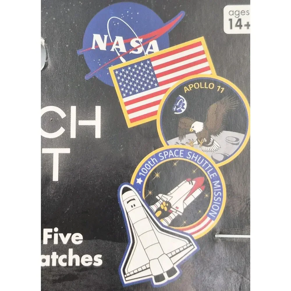 NASA Astronaut Space Shuttle US Flag Apollo 11 Embroidered Iron-on Patches 5-pcs - Picture 2 of 6